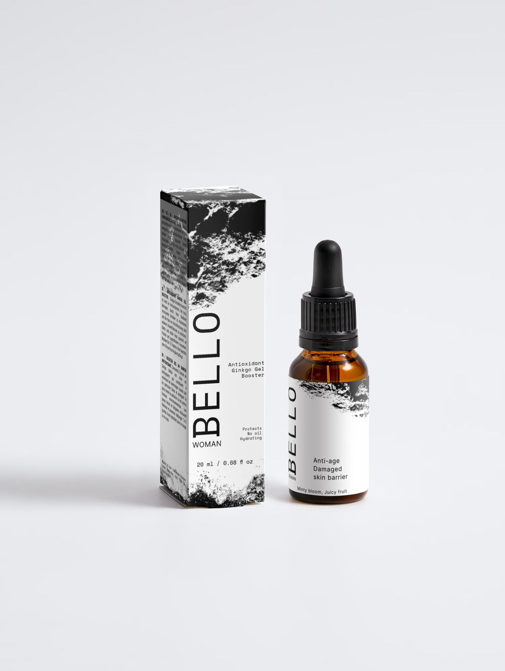 Bello Woman Ginkgo Antioxidant Booster Drops 20 ml, alternate amber dropper bottle view