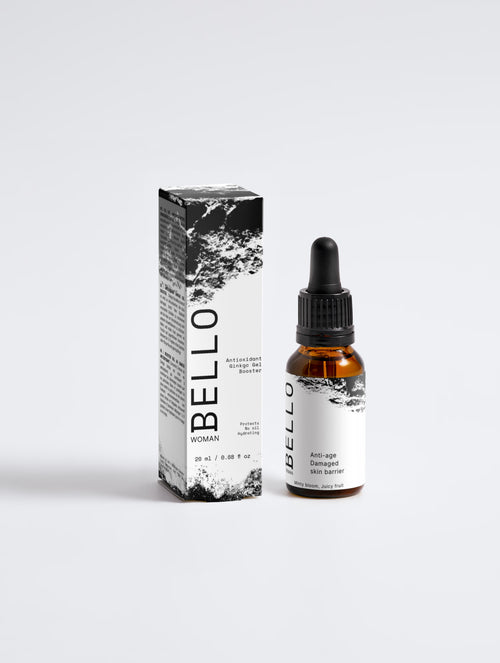 Bello Woman Ginkgo Antioxidant Booster Drops 20 ml, alternate amber dropper bottle view