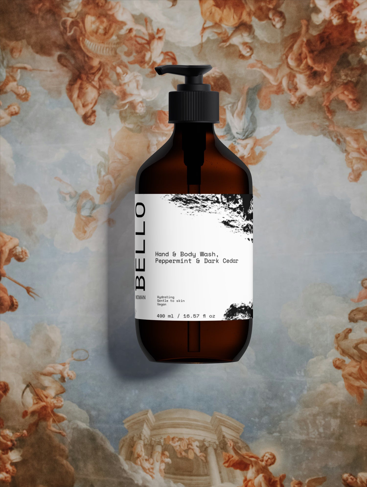 Hand & Body Wash, Peppermint & Dark Cedar