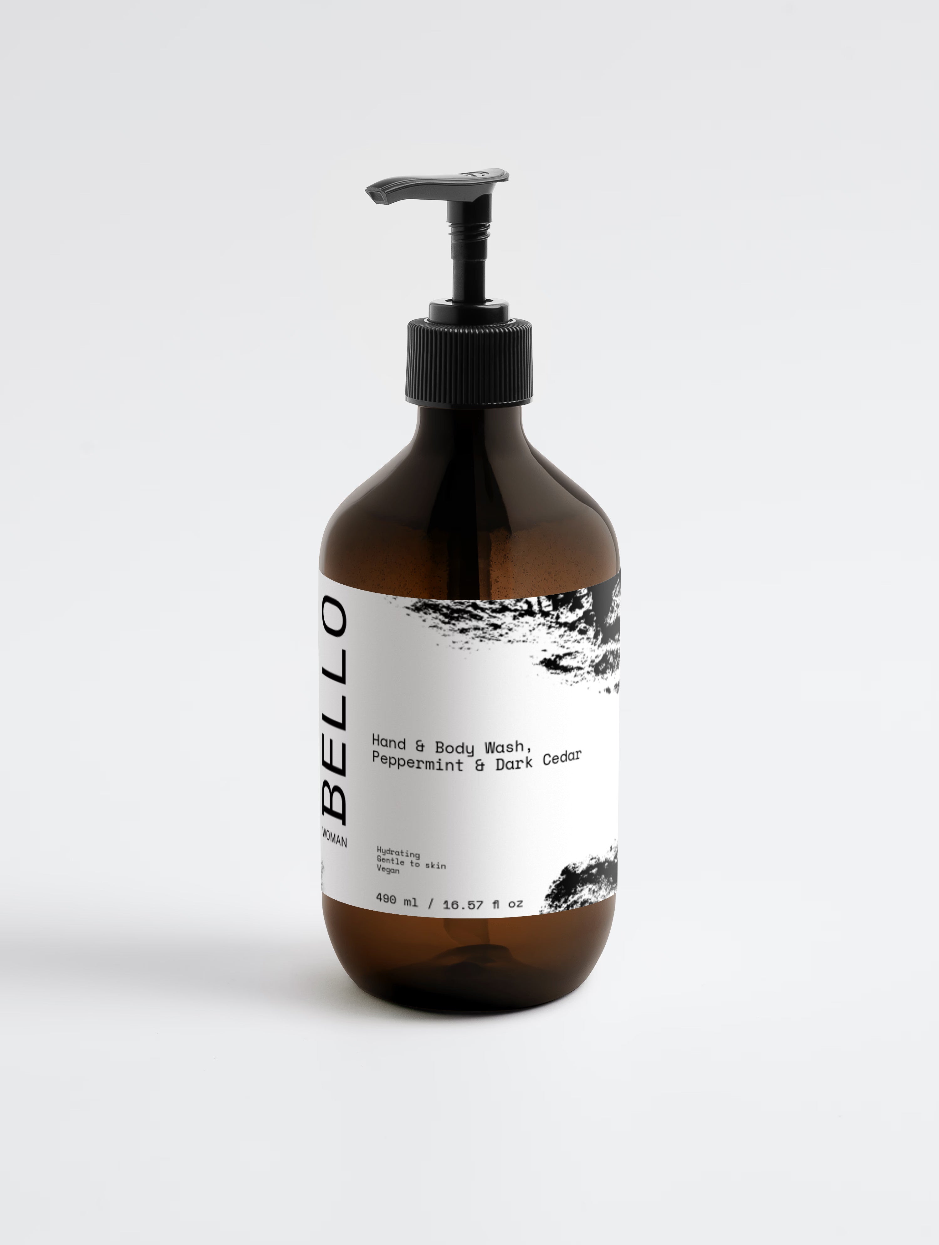 Hand & Body Wash, Peppermint & Dark Cedar